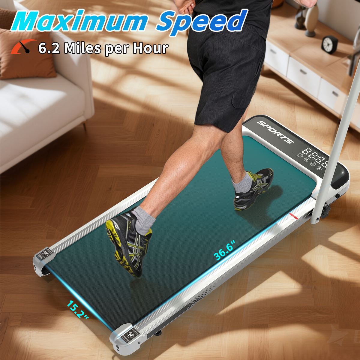 StridePace treadmill used for running and under-desk walking