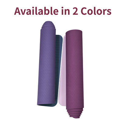 ZenFlow Yoga Mat purple pink rolled view with color options