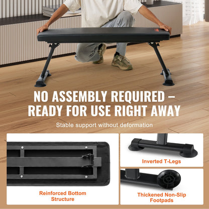 FoldFlat Pro Weight Bench no assembly required stable legs