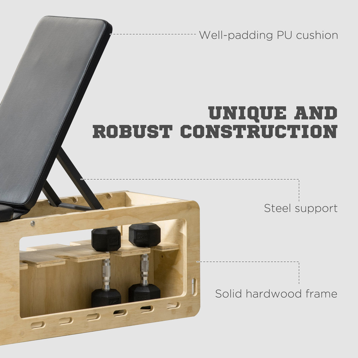 OakFlex Multi-Function Bench full product view incline position