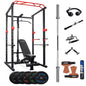 TitanCage Full Home Gym Rack complete bundle with all cable attachments and accessories